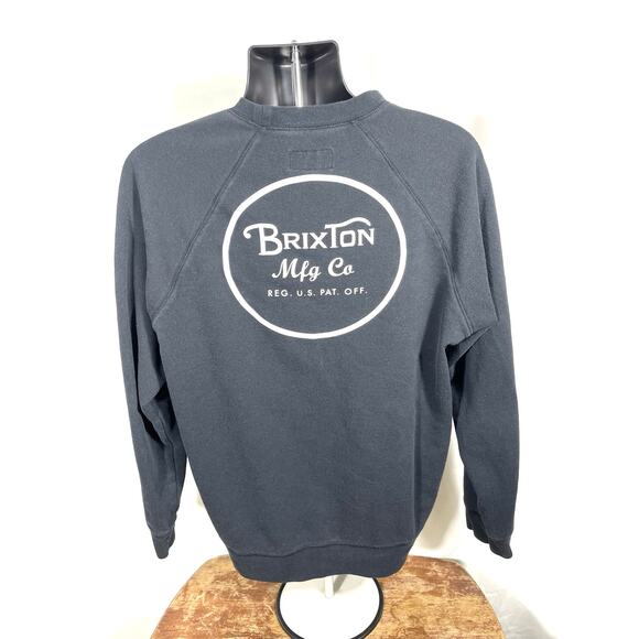 Brixton Mfg Co Black Crewneck Sweatshirt Men’s XL - Picture 2 of 7